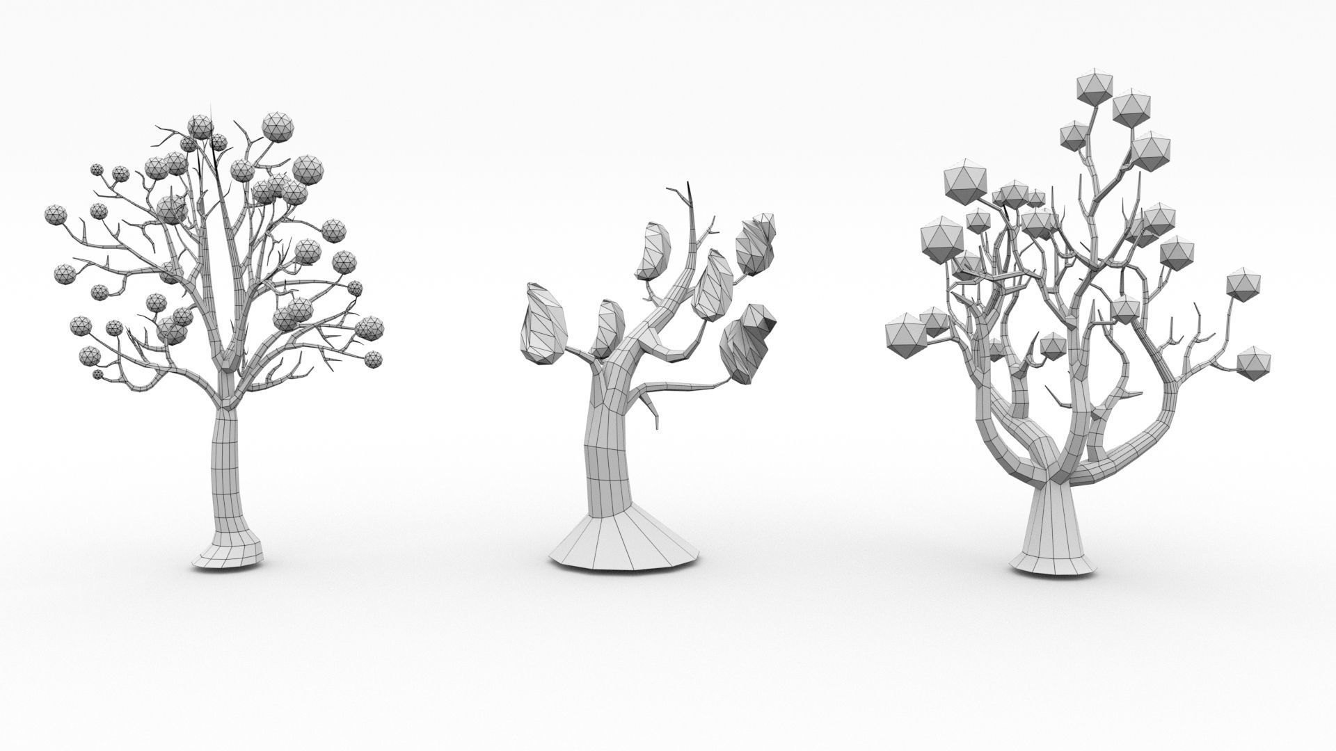 Trees Pack - 03 Low-poly 3D model_33
