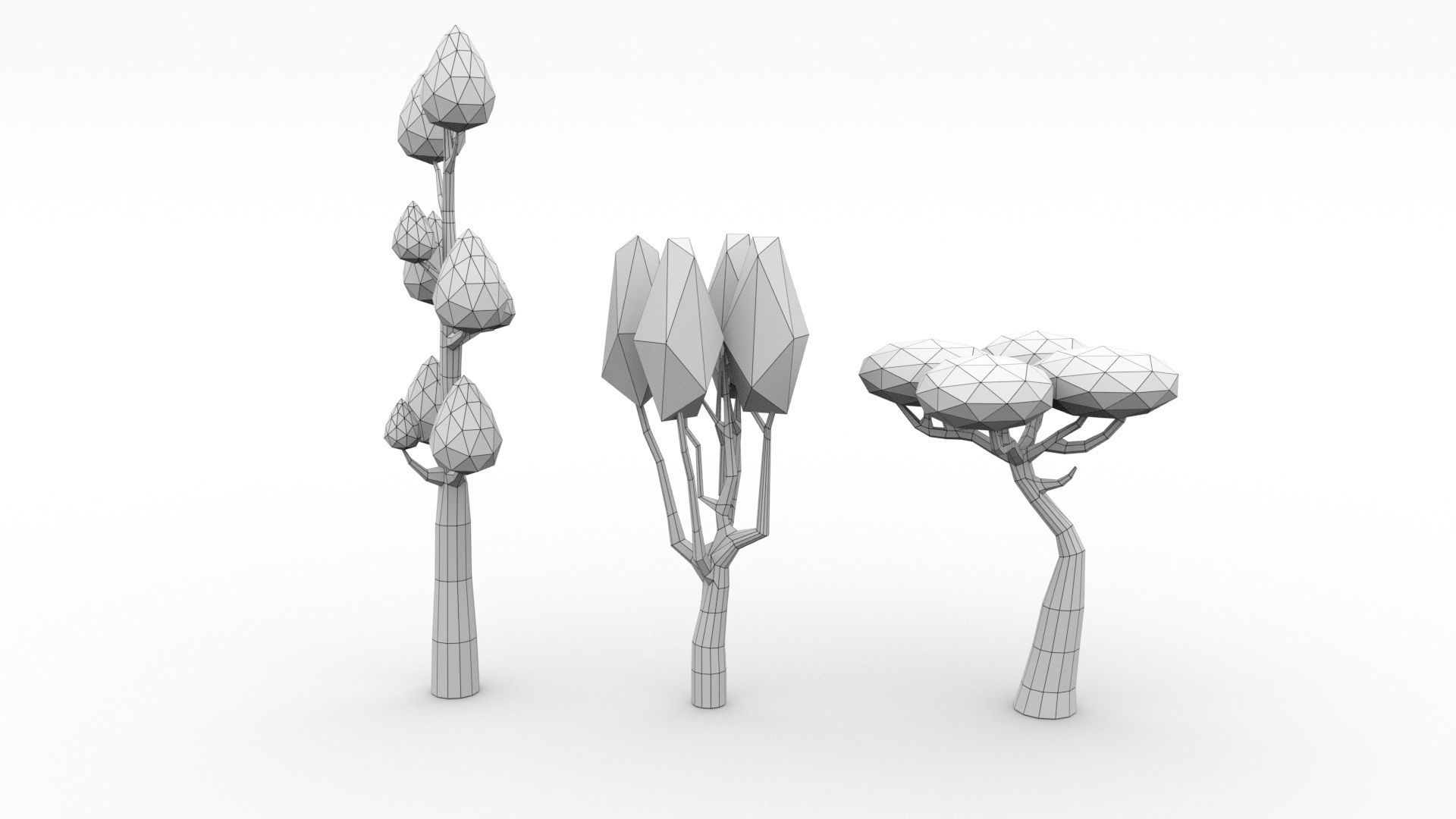 Trees Pack - 03 Low-poly 3D model_38