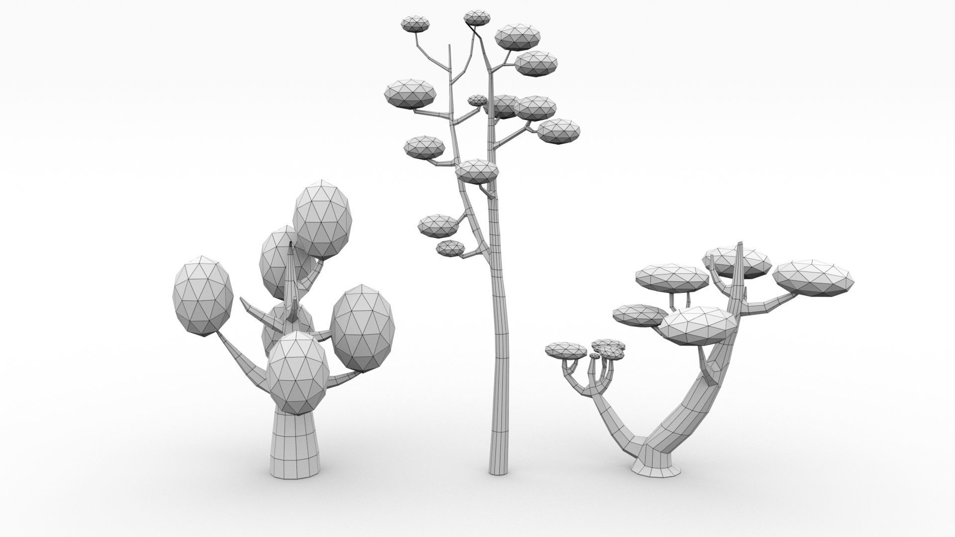 Trees Pack - 03 Low-poly 3D model_39