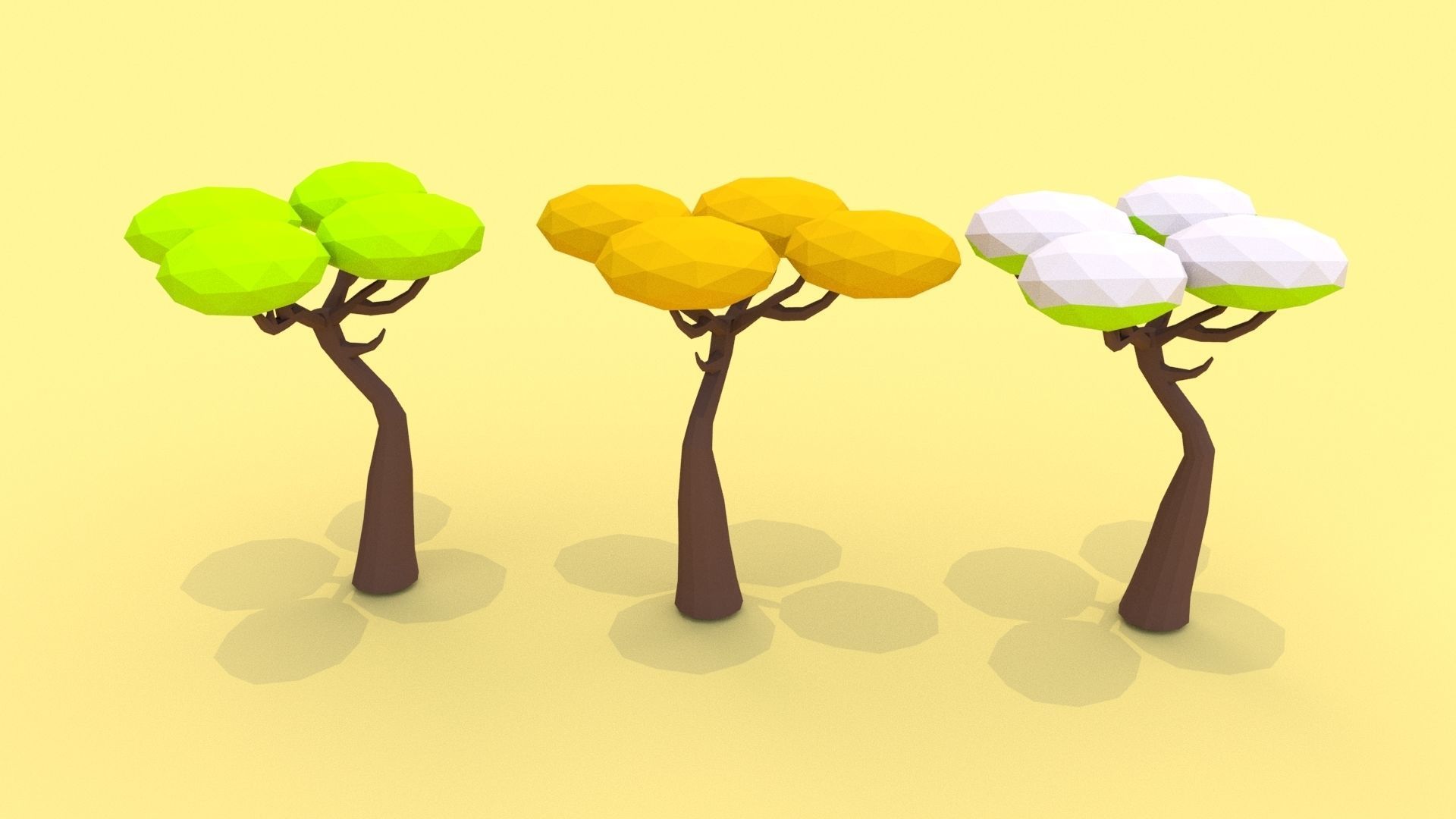 Trees Pack - 03 Low-poly 3D model_27