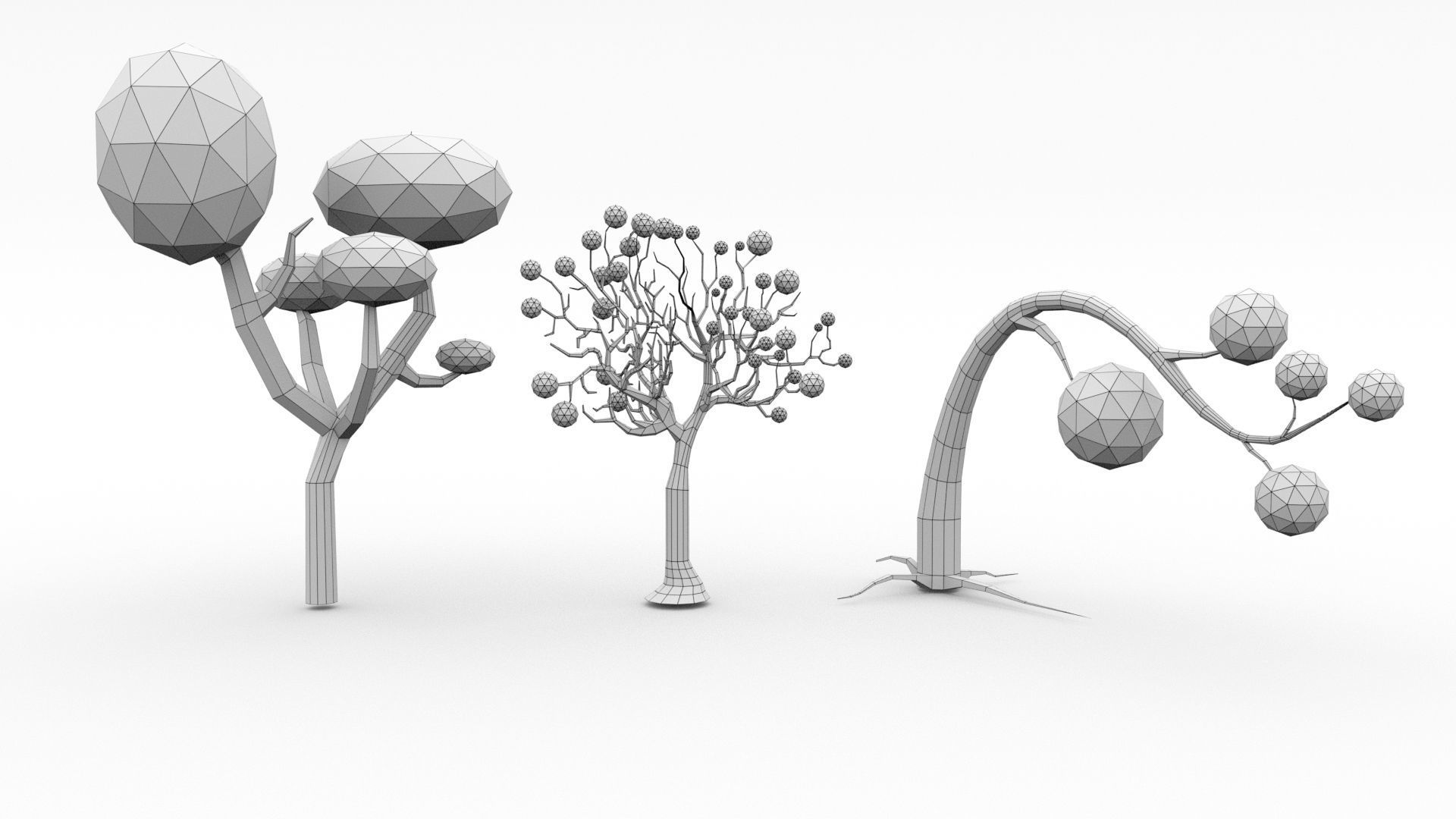 Trees Pack - 03 Low-poly 3D model_34
