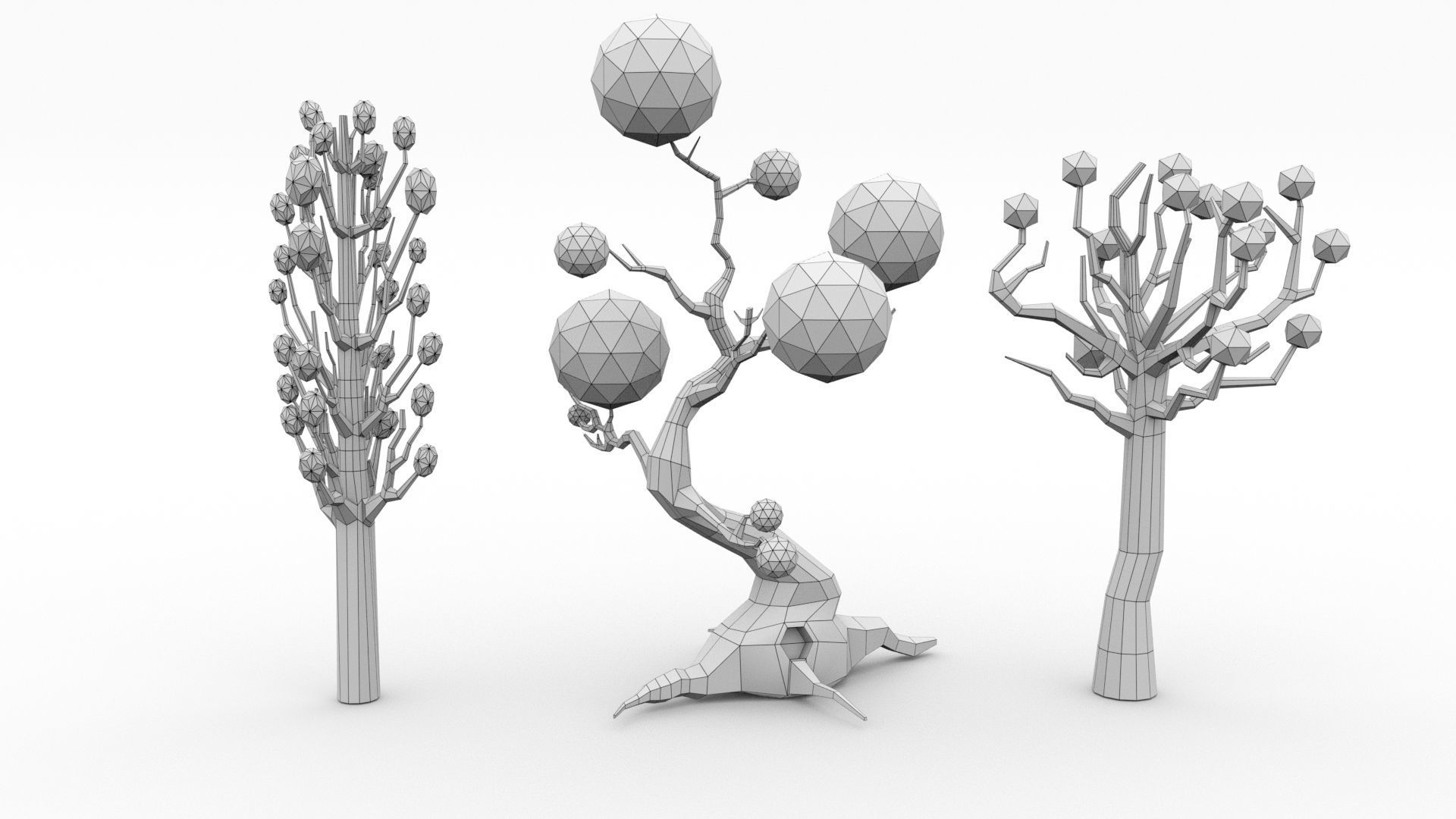 Trees Pack - 03 Low-poly 3D model_35