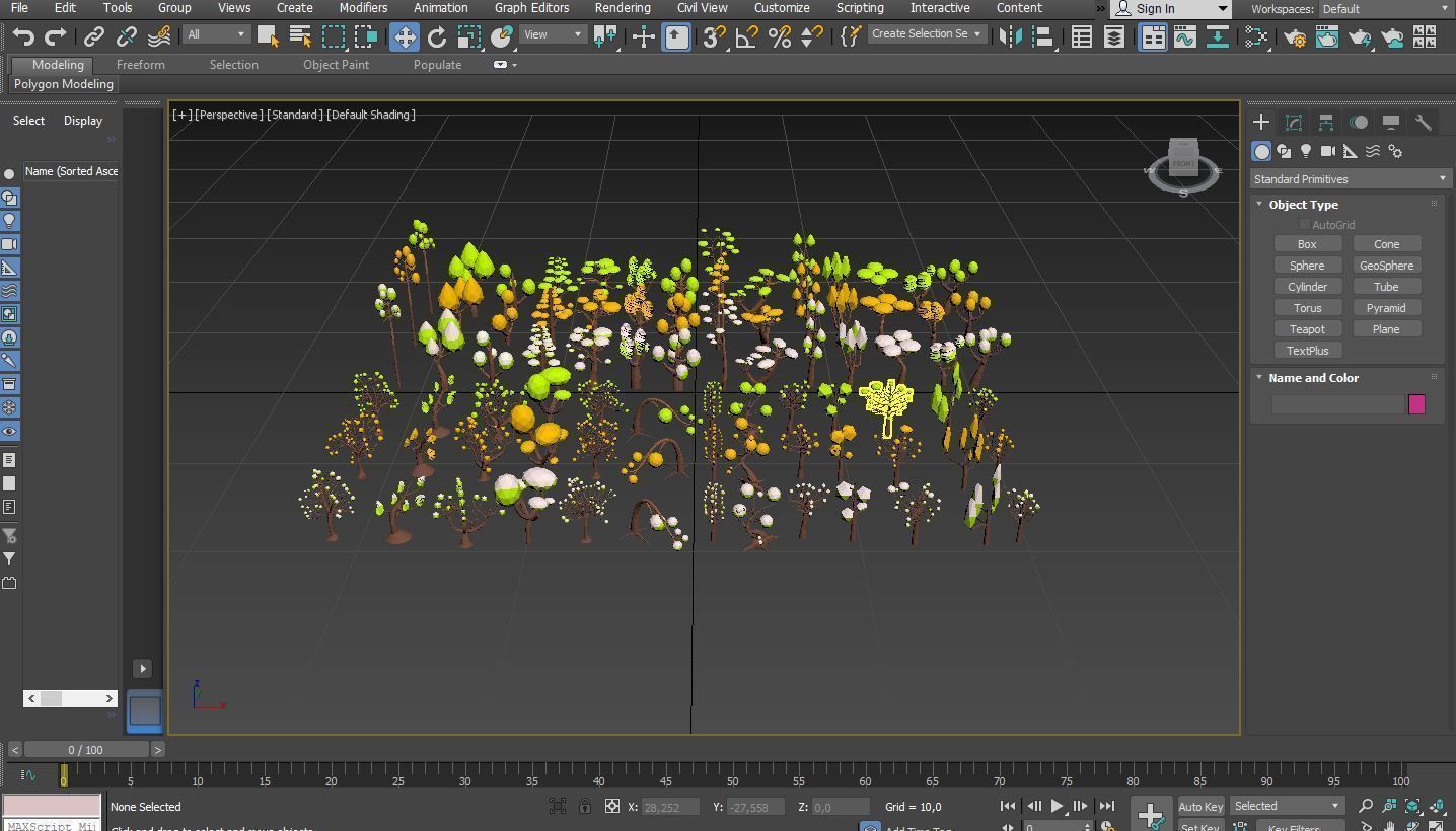 Trees Pack - 03 Low-poly 3D model_41