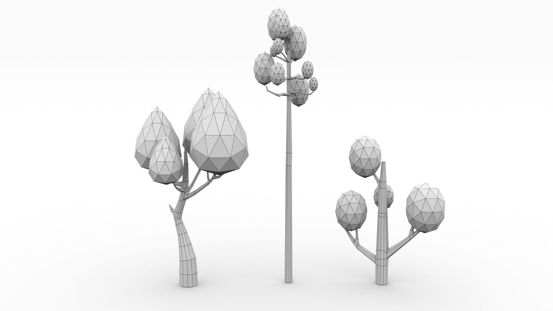 Trees Pack - 03 Low-poly 3D model_32