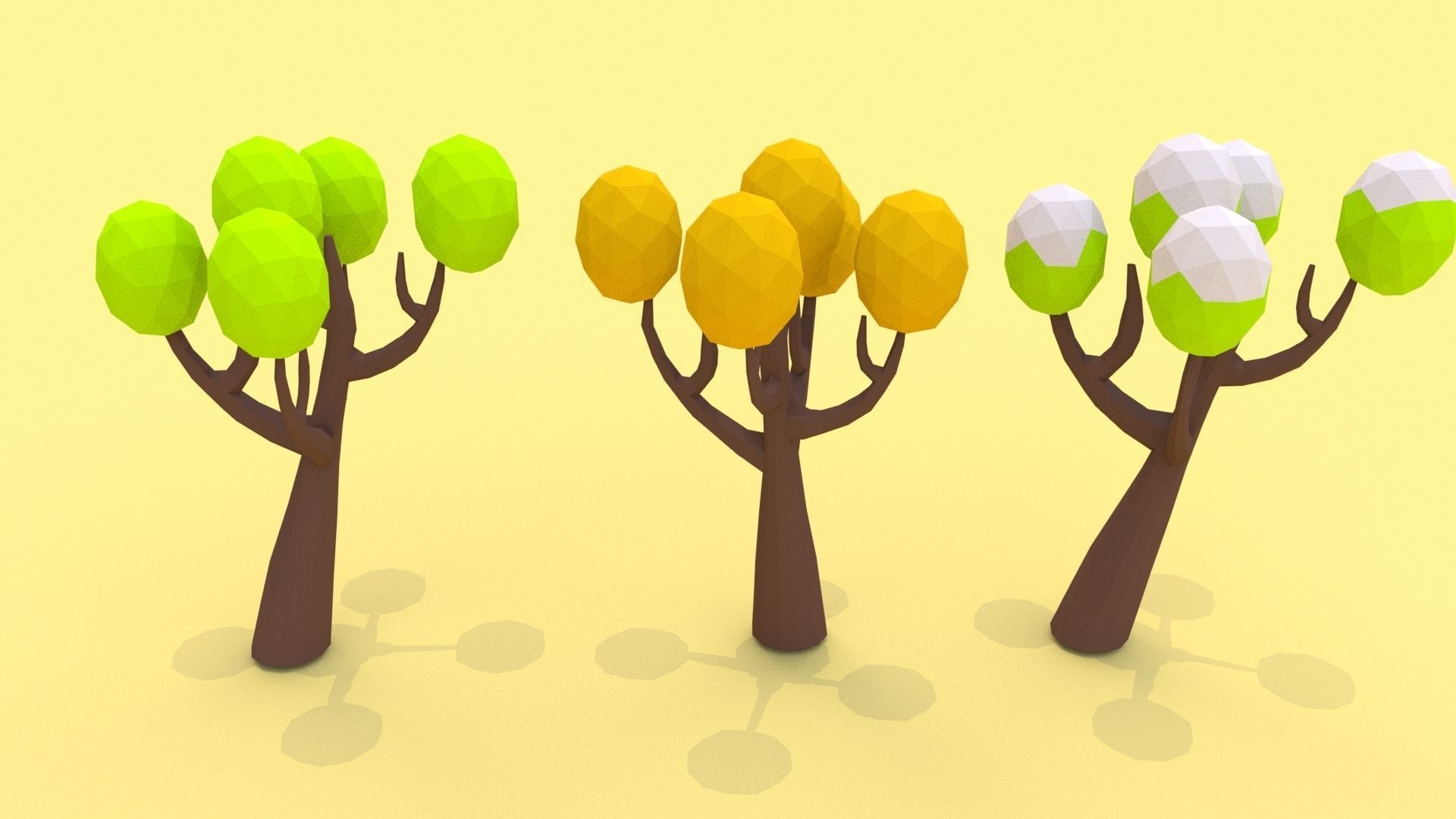 Trees Pack - 03 Low-poly 3D model_29