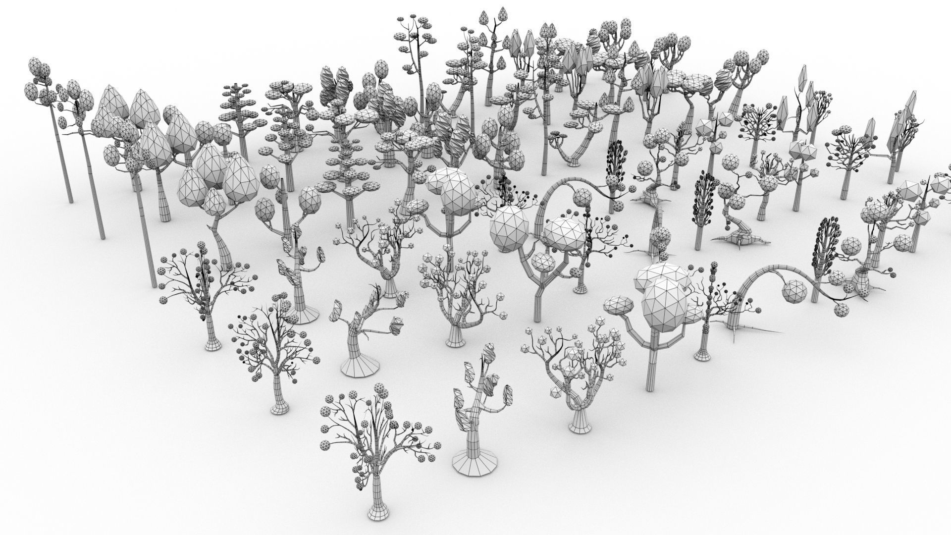 Trees Pack - 03 Low-poly 3D model_30