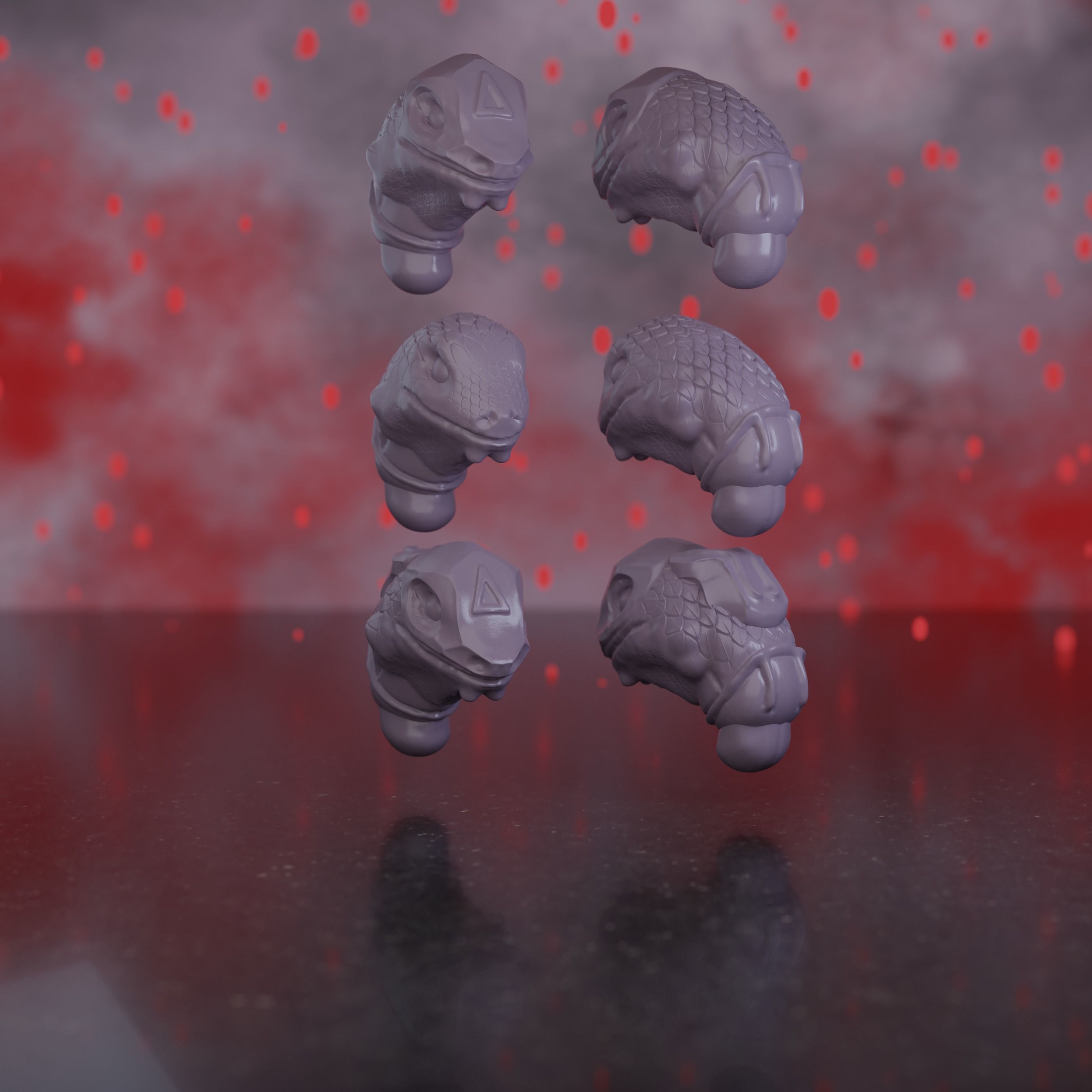 Nosferii - Lamia Heads 3D print model_2