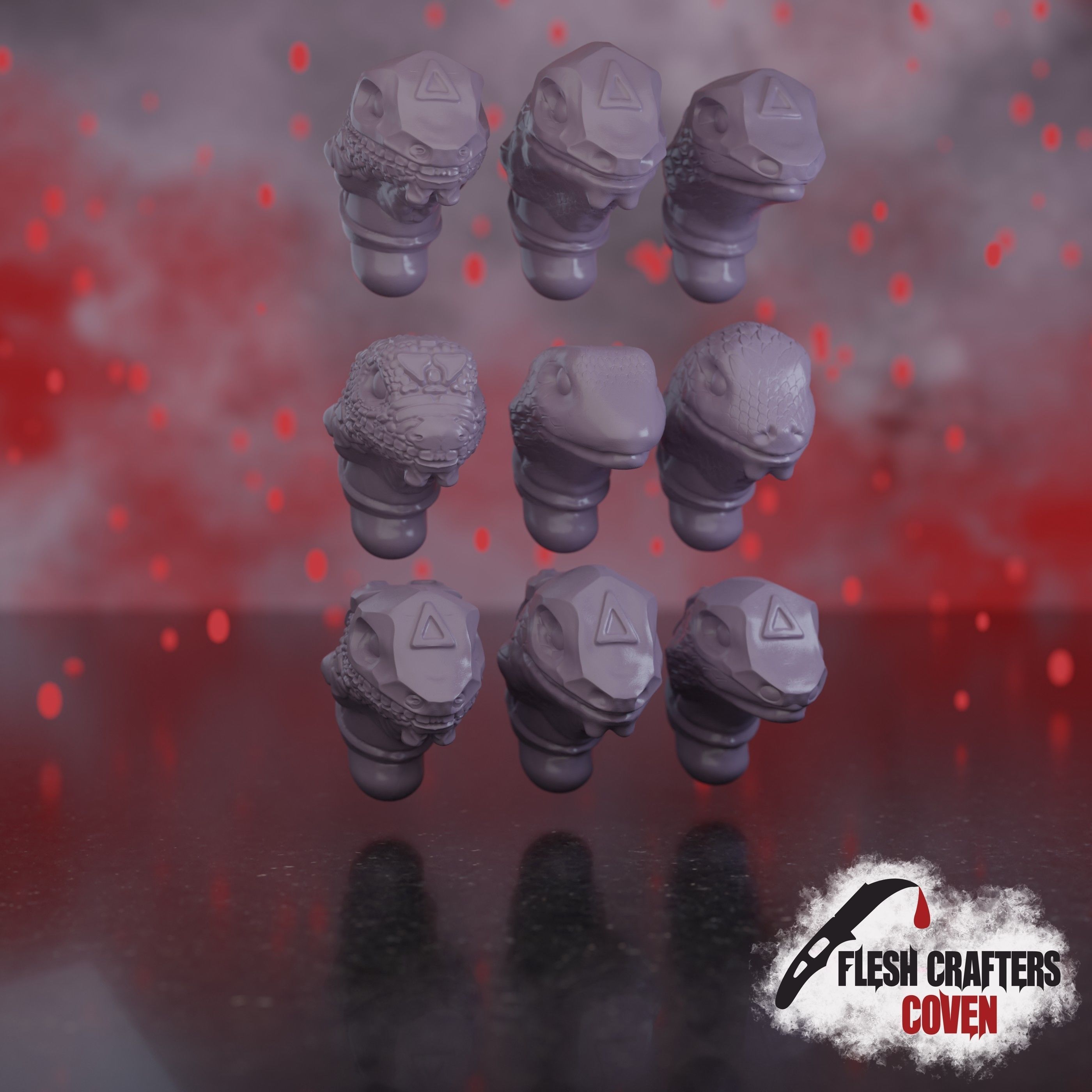 Nosferii - Lamia Heads 3D print model_3