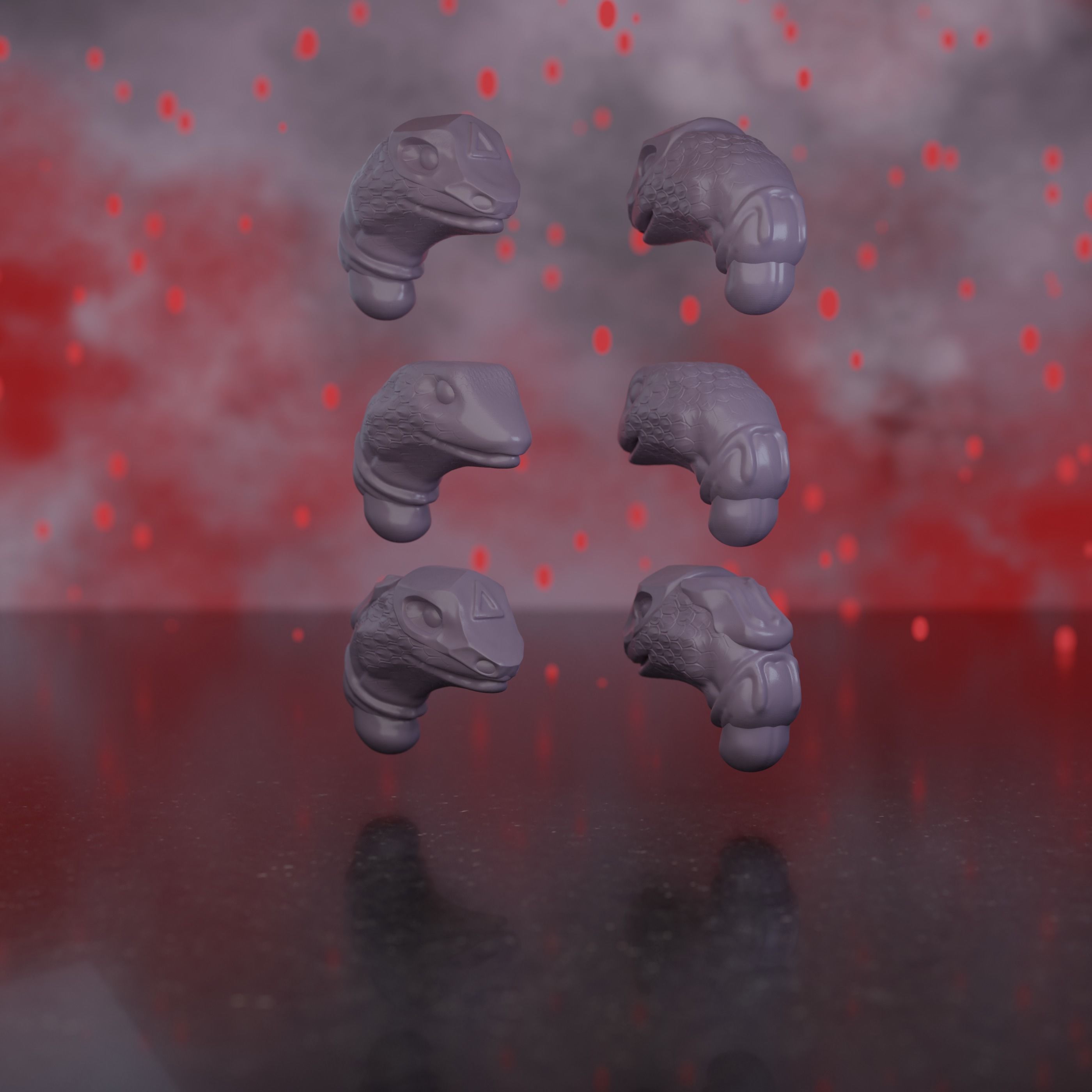 Nosferii - Lamia Heads 3D print model_1