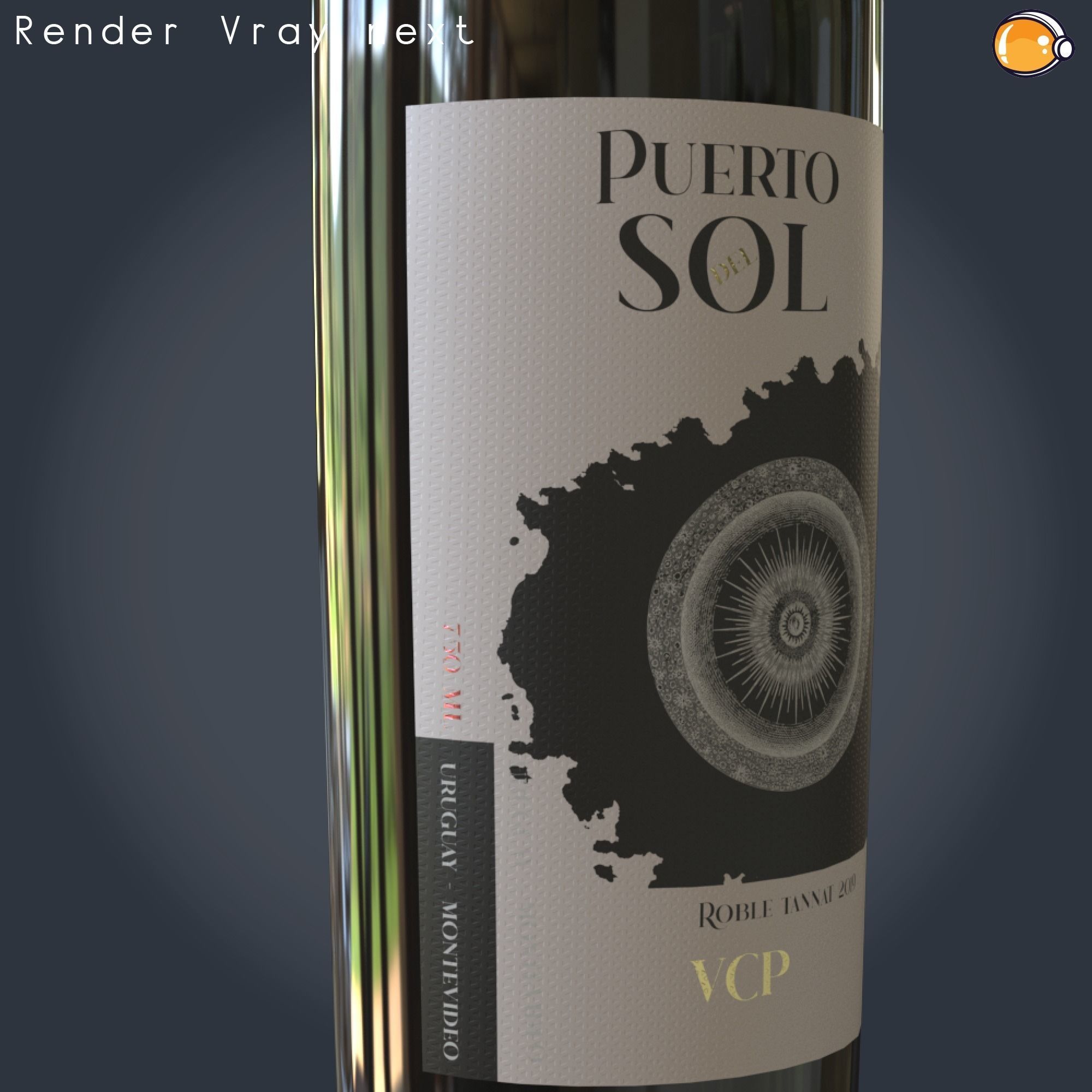 Wine Bottle 2 Scene Fill Var 4  3D model 3D model_2