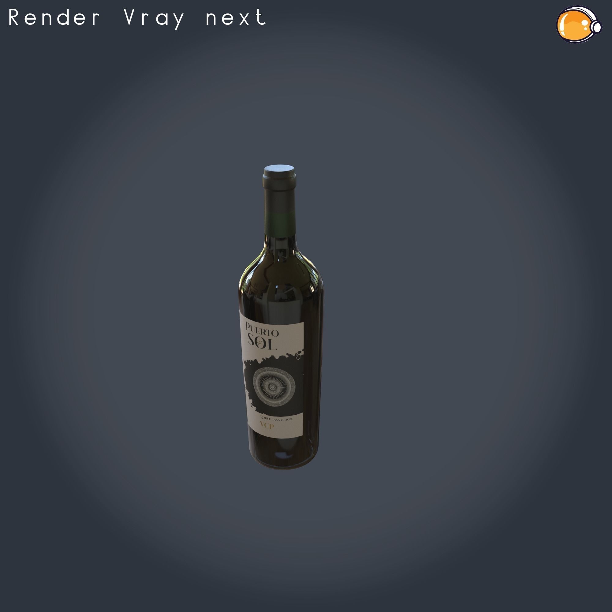 Wine Bottle 2 Scene Fill Var 4  3D model 3D model_4
