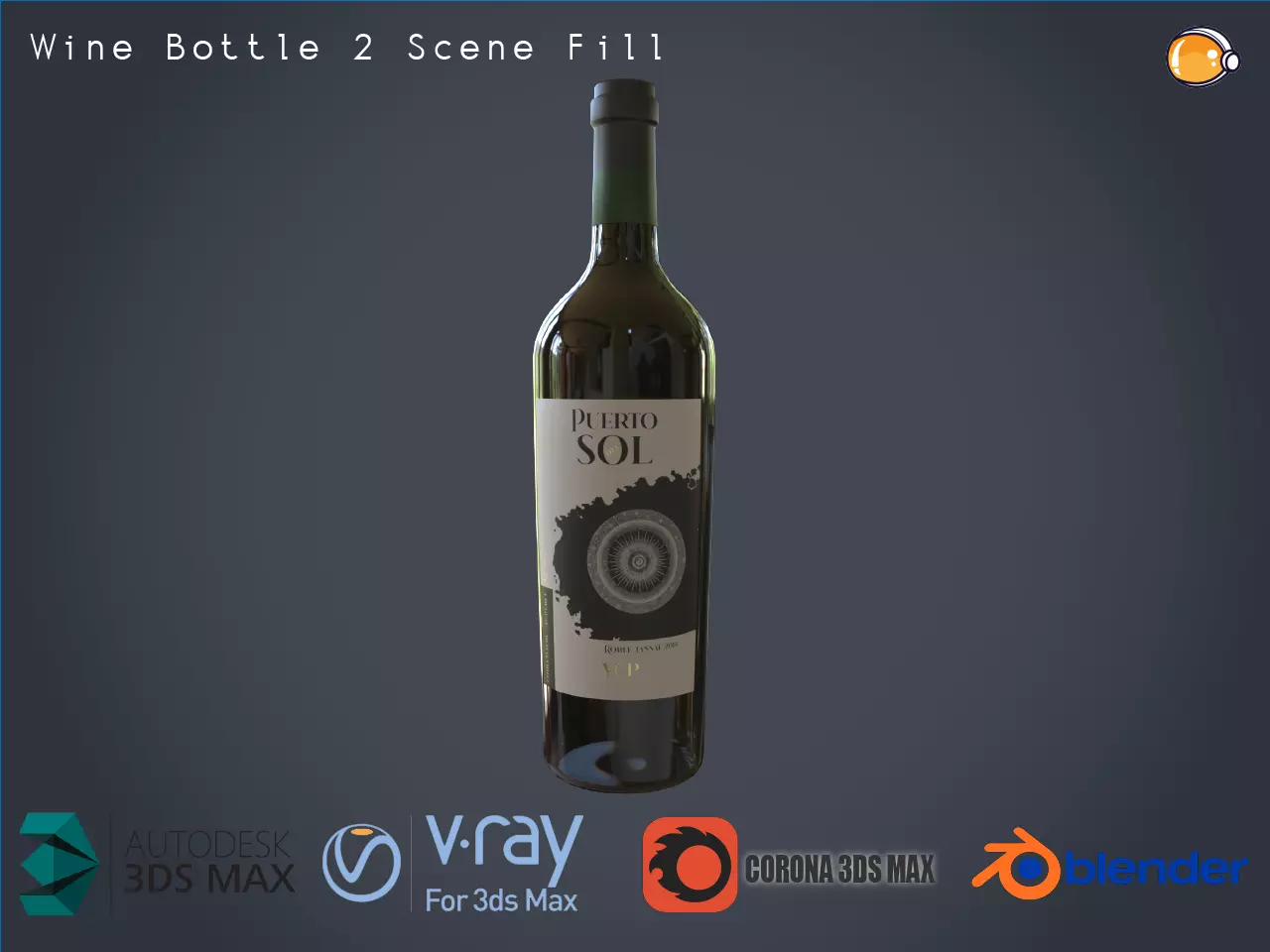 Wine Bottle 2 Scene Fill Var 4  3D model 3D model_0