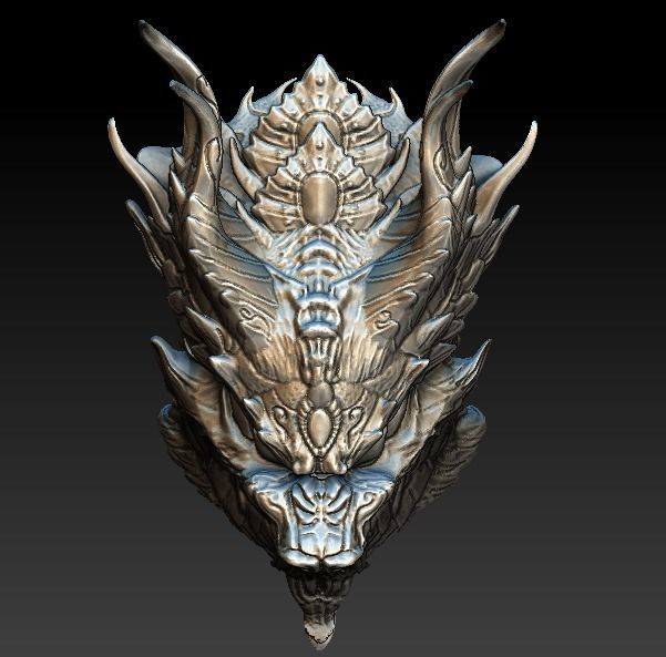 Predator Dragon bio mask 3D model_4