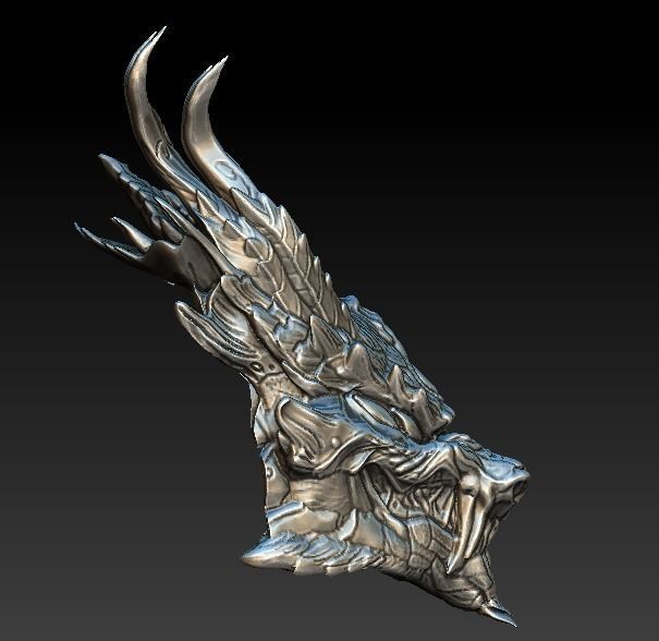 Predator Dragon bio mask 3D model_2