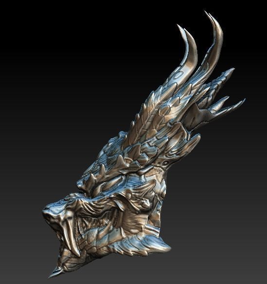 Predator Dragon bio mask 3D model_3