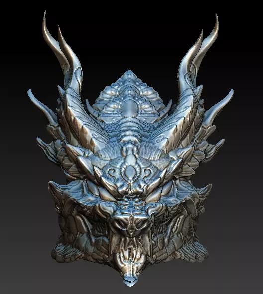 Predator Dragon bio mask 3D model_0