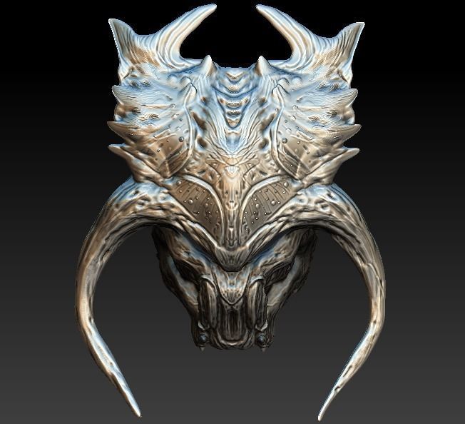 Predator minotaur Bio mask 3D model_4