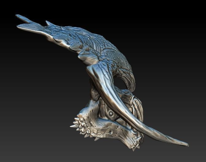 Predator minotaur Bio mask 3D model_2