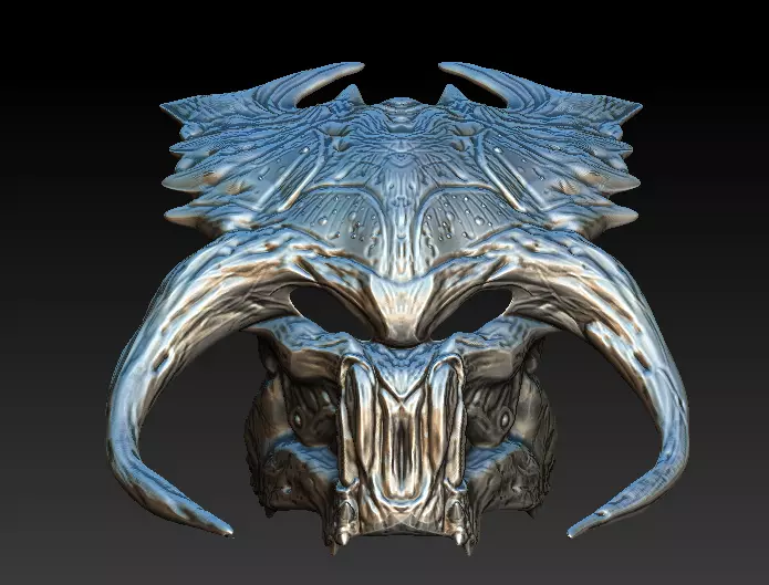 Predator minotaur Bio mask 3D model_0