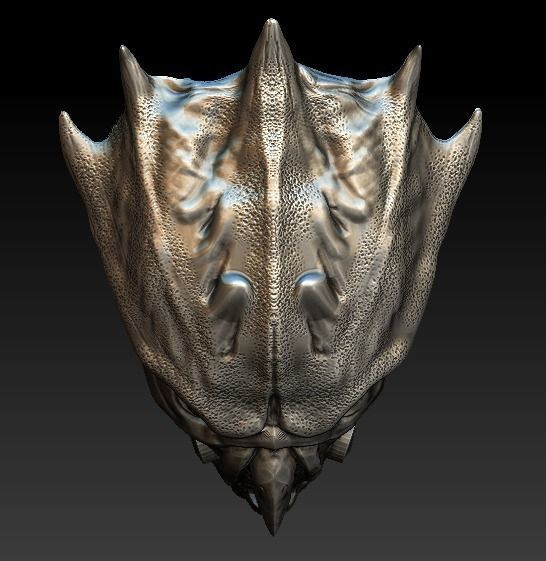 Predator Hawk bio mask 3D model_4