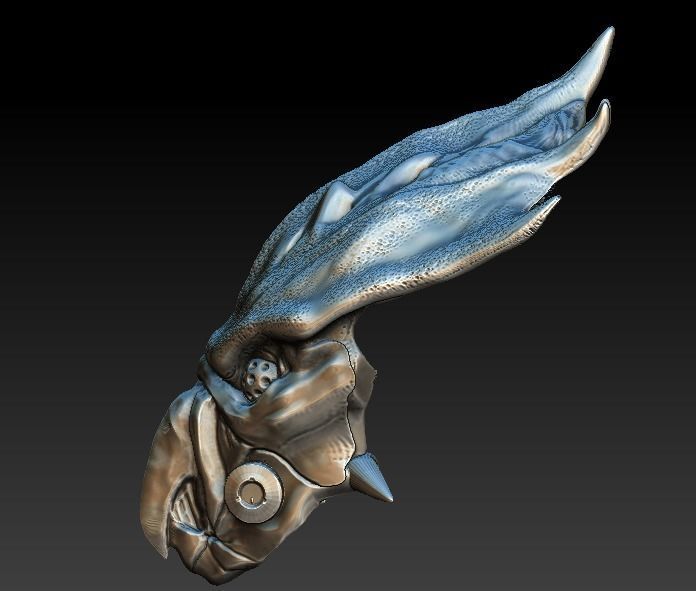 Predator Hawk bio mask 3D model_3