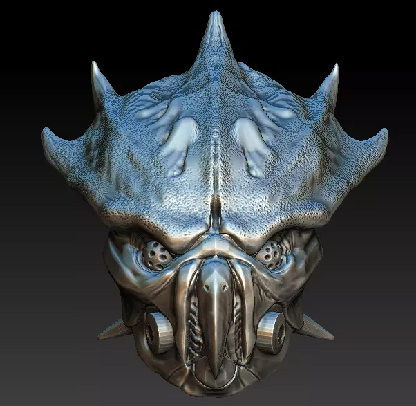 Predator Hawk bio mask 3D model_0