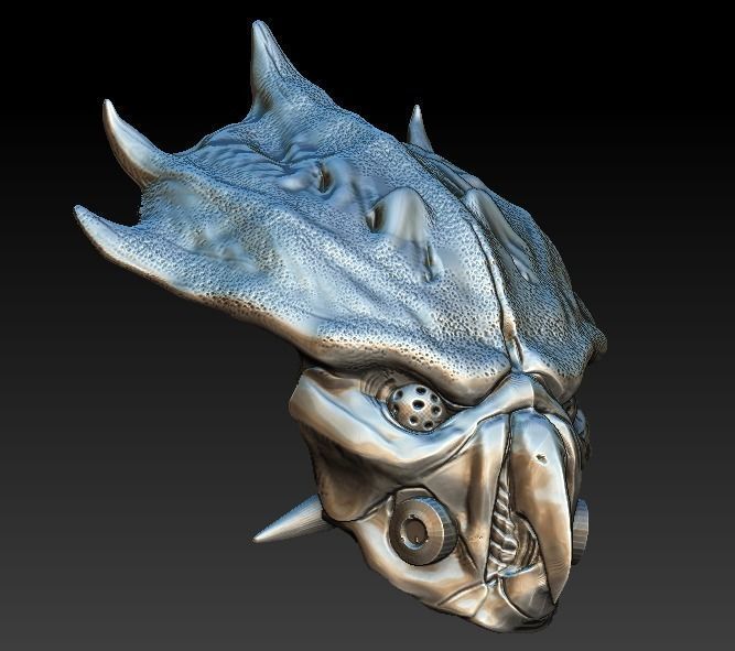 Predator Hawk bio mask 3D model_1