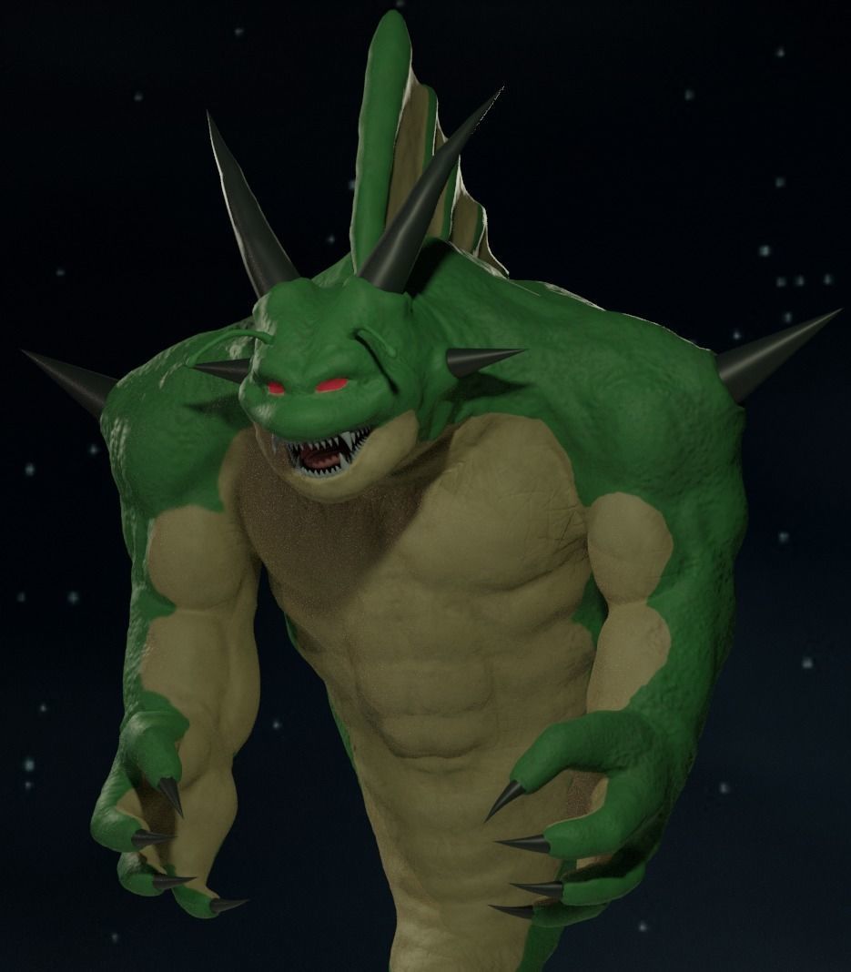 PORUNGA Planet Namek Shenron Low-poly 3D model_1