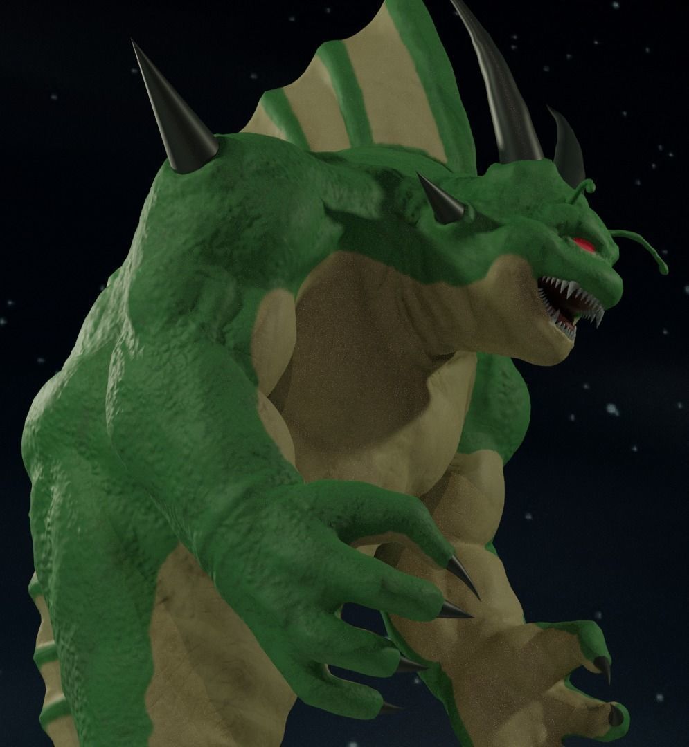 PORUNGA Planet Namek Shenron Low-poly 3D model_2