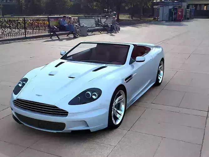Aston Martin DBS Volante 2010 Low-poly 3D model