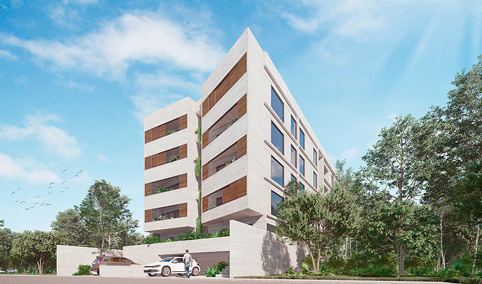 Apartments Sketchup model and Lumion Scene Interior and exterior 3D model
