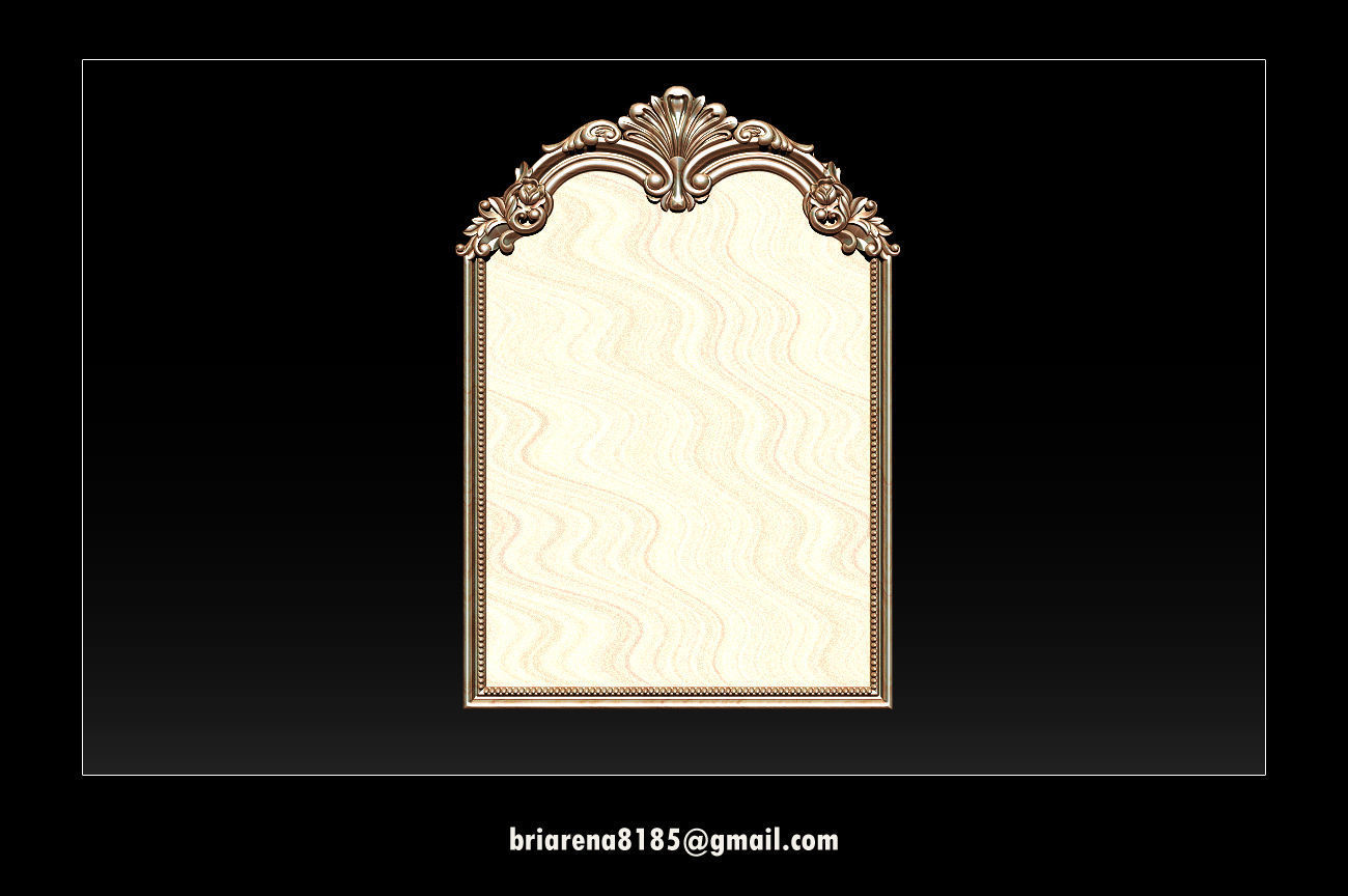 3D Frame - Wood Carving STL Model for CNC Router 3D print model_9