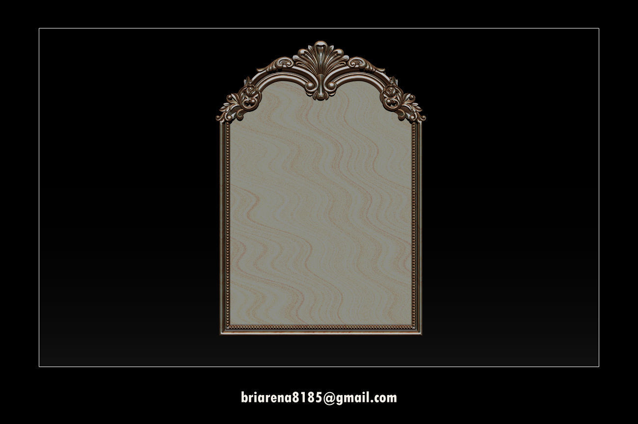 3D Frame - Wood Carving STL Model for CNC Router 3D print model_6