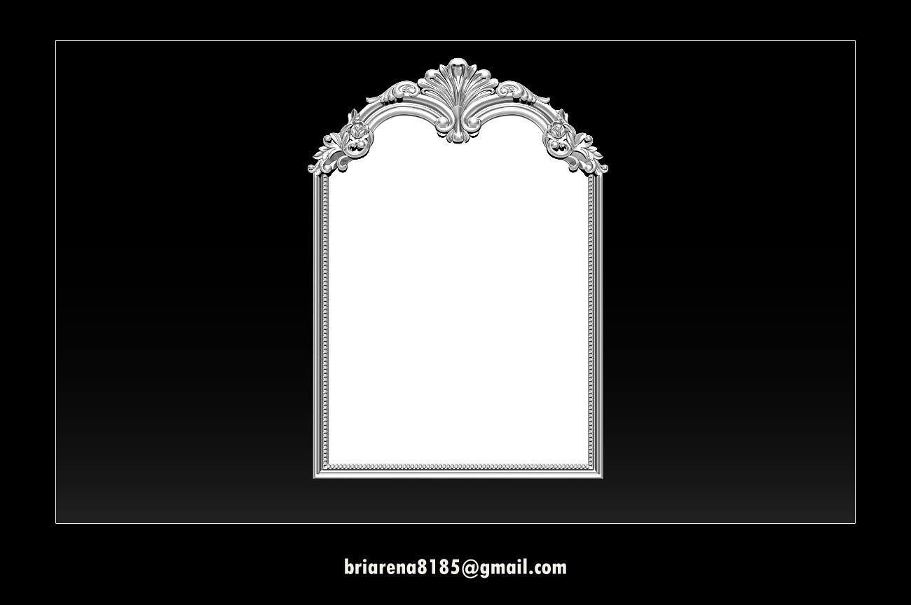 3D Frame - Wood Carving STL Model for CNC Router 3D print model_8