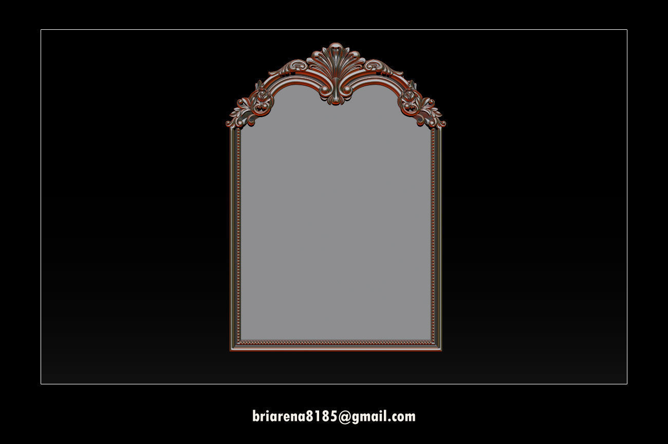 3D Frame - Wood Carving STL Model for CNC Router 3D print model_3