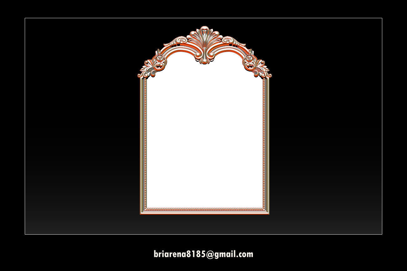 3D Frame - Wood Carving STL Model for CNC Router 3D print model_7