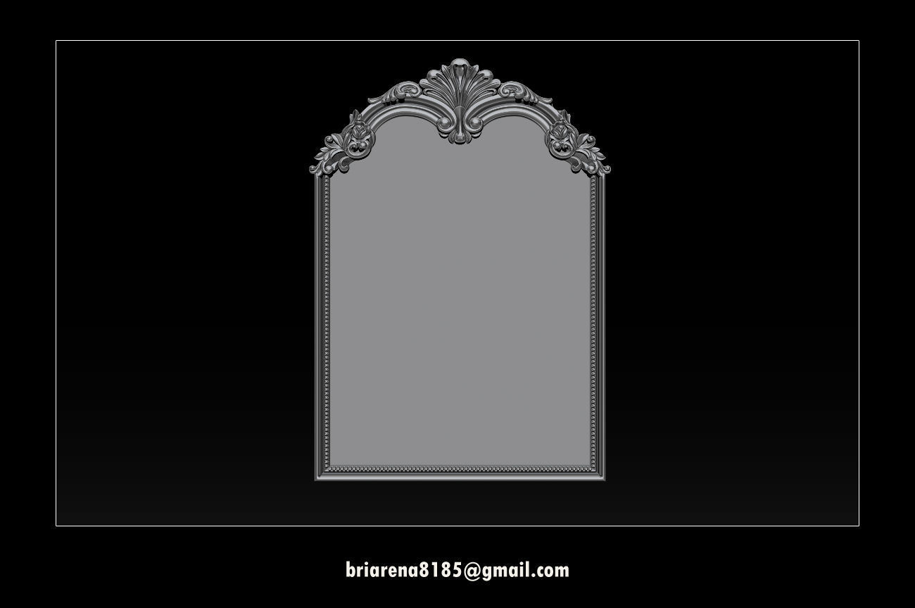 3D Frame - Wood Carving STL Model for CNC Router 3D print model_5