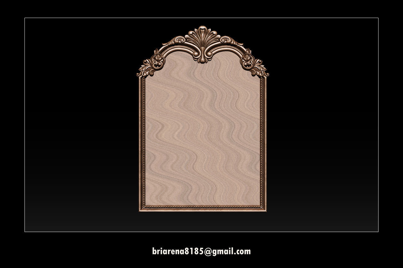 3D Frame - Wood Carving STL Model for CNC Router 3D print model_10