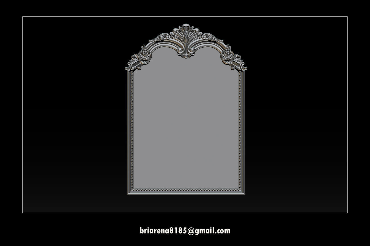 3D Frame - Wood Carving STL Model for CNC Router 3D print model_4