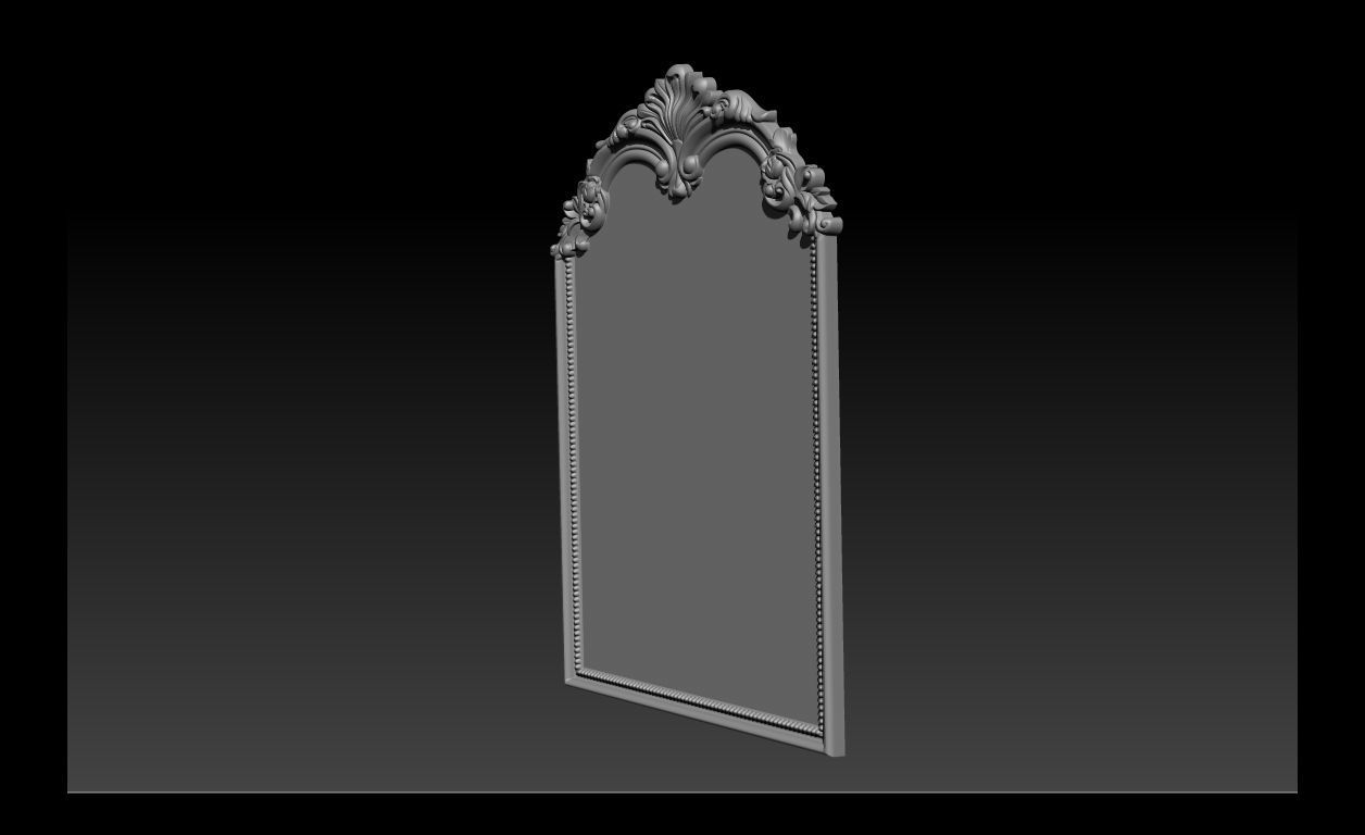 3D Frame - Wood Carving STL Model for CNC Router 3D print model_13
