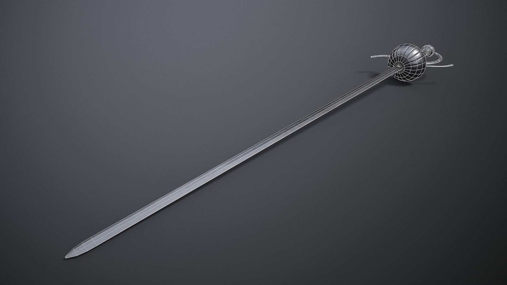 Rapier Sword Low-poly 3D model_3