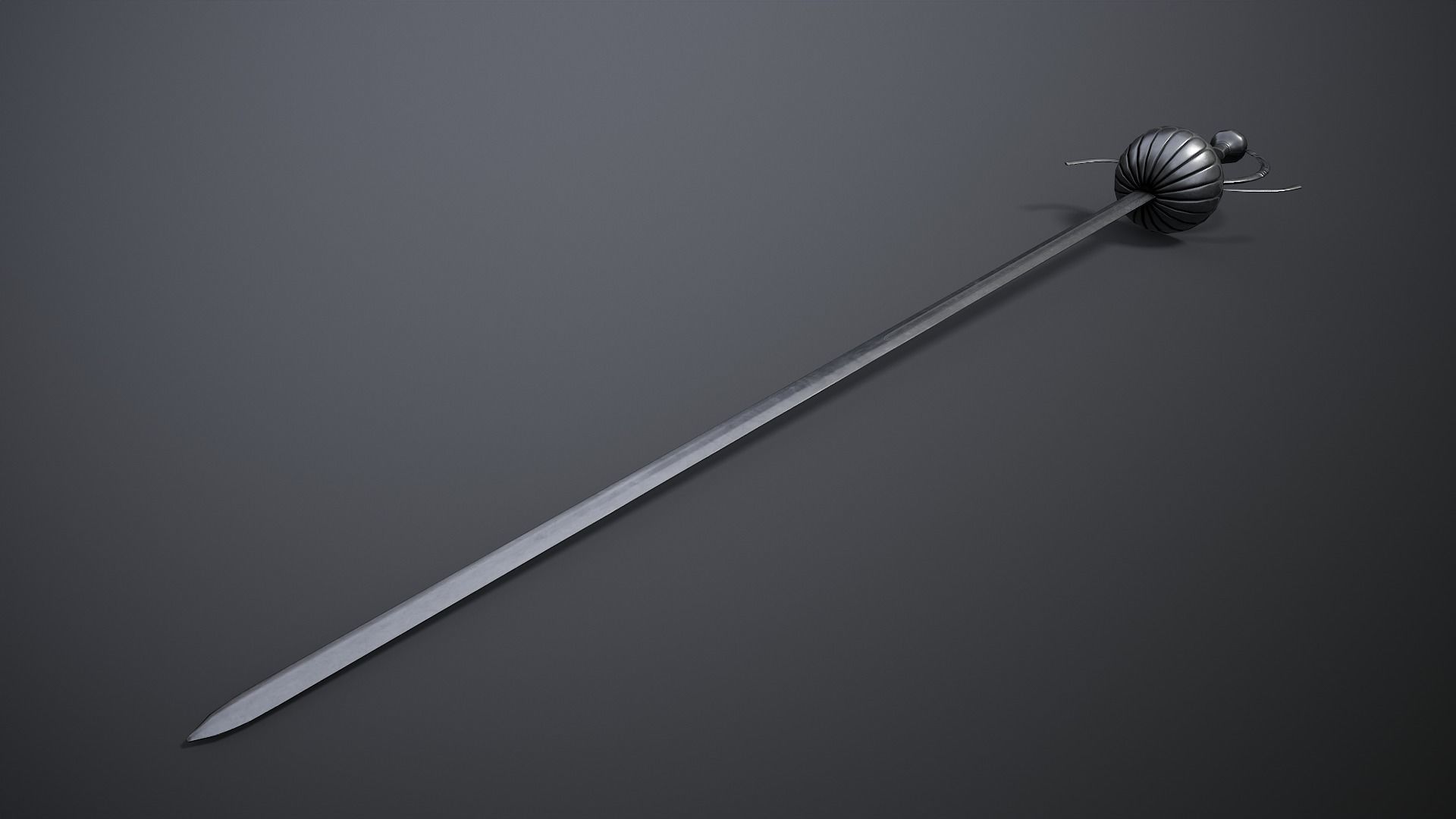 Rapier Sword Low-poly 3D model_2