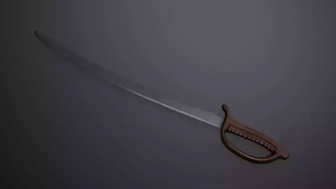 Saber sword Low-poly 3D model