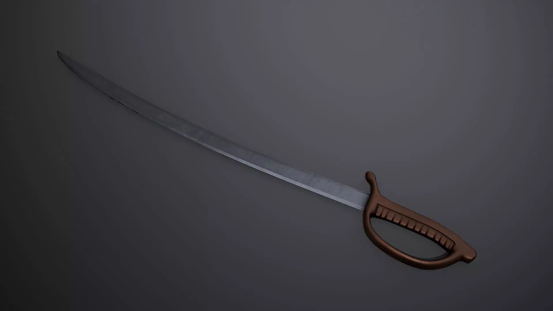Saber sword Low-poly 3D model_0