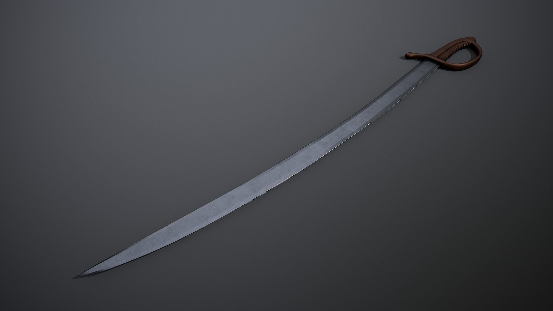 Saber sword Low-poly 3D model_2