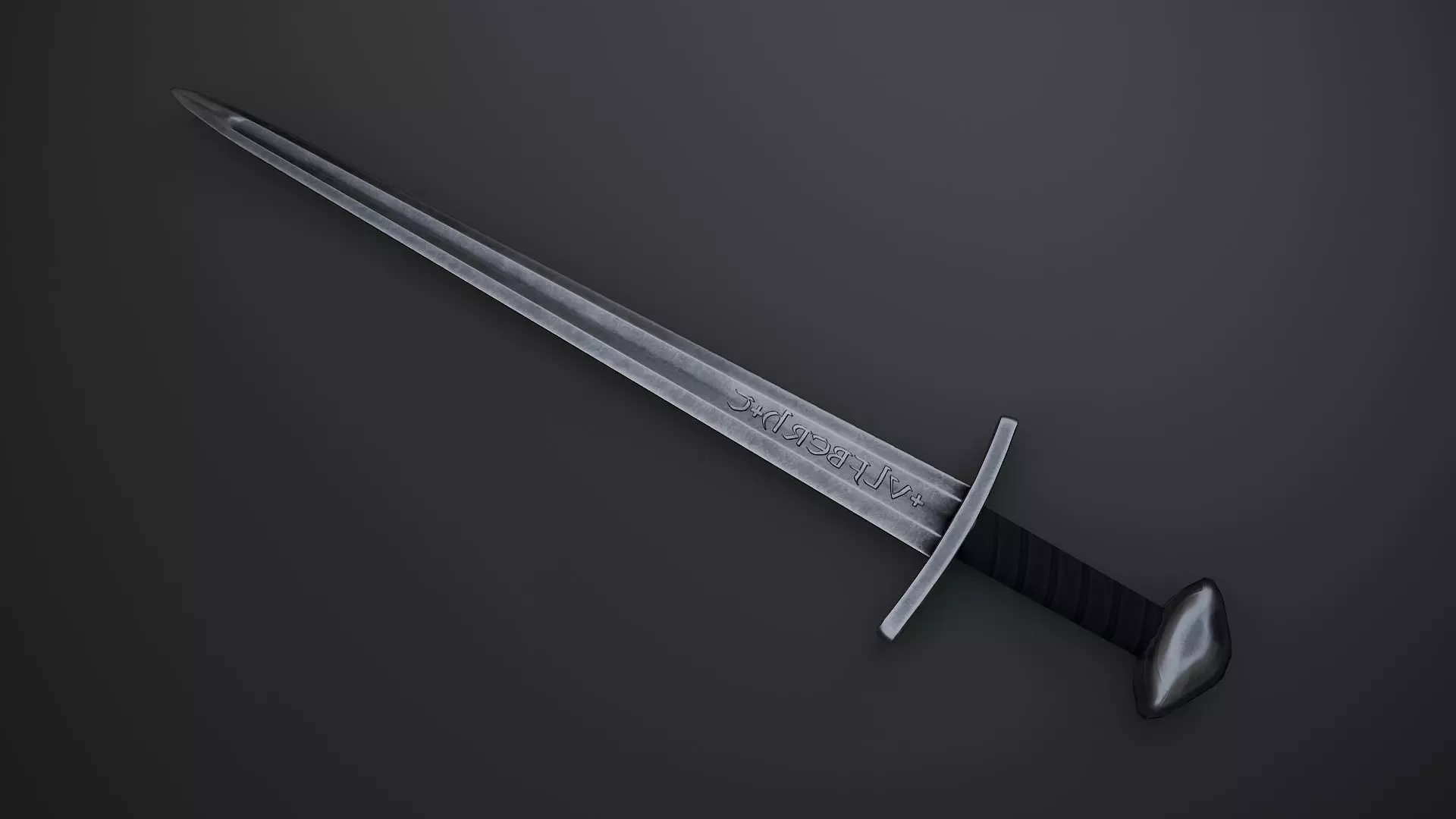 Ulfberht sword Low-poly 3D model_0