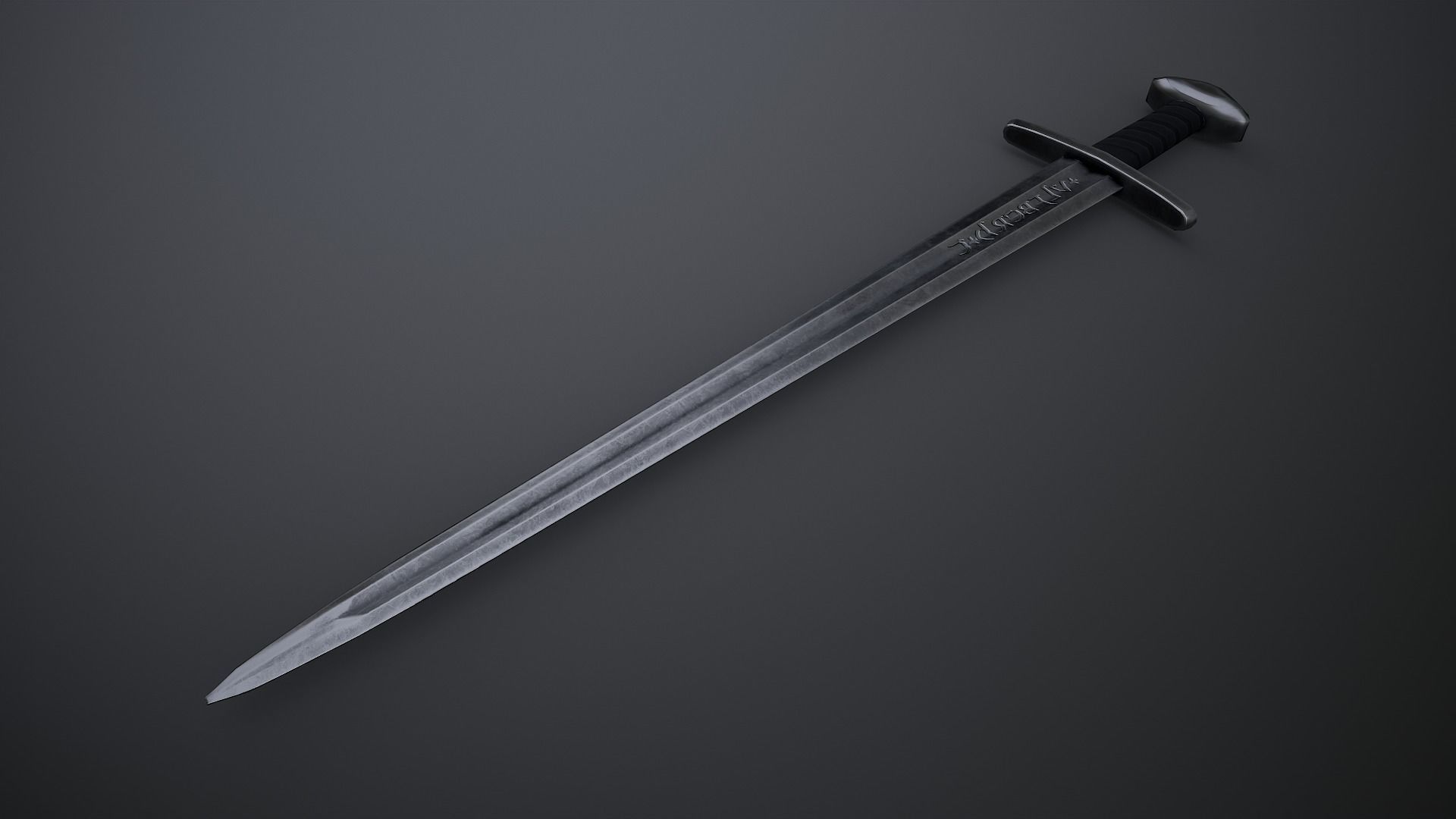 Ulfberht sword Low-poly 3D model_2
