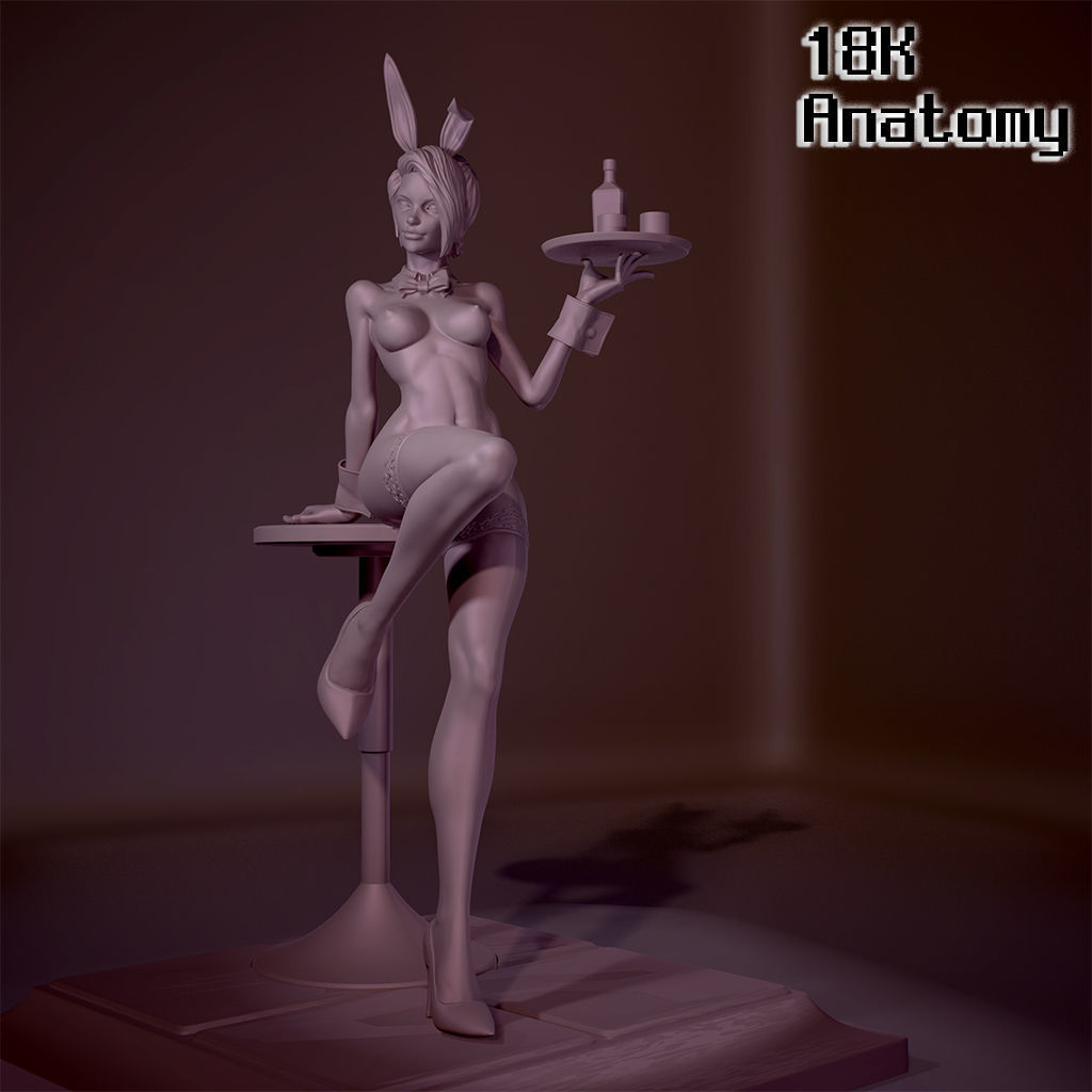 18K ANATOMY - BUNNY GIRL 3D print model_8