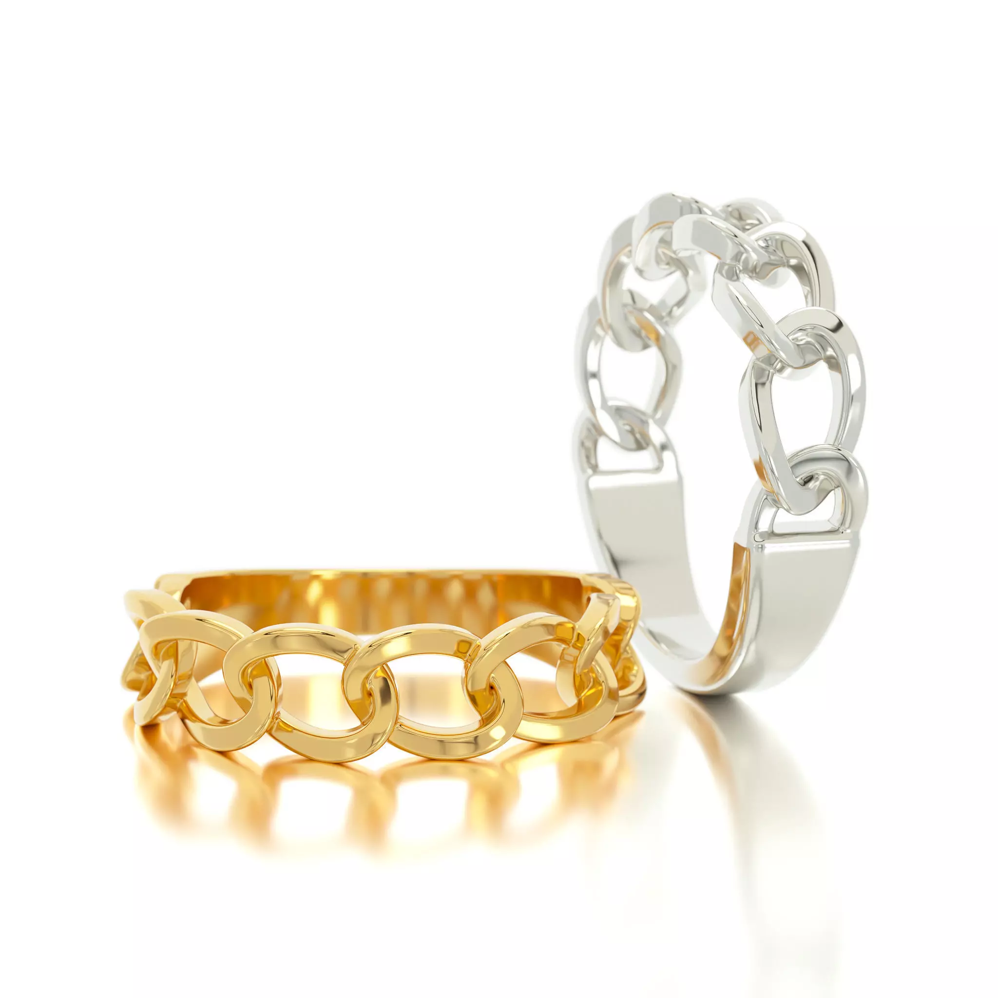 gold chain ring 3D print model