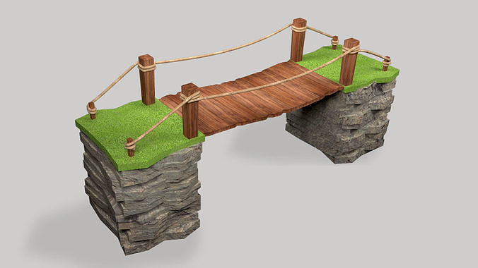 Bridge 3dmodel 3dprint Low-poly 3D model